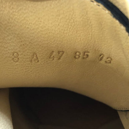 パラブーツ レザーブーツ リスレザー チェック コンビ ウール ツイード ネイビー メンズ サイズ8 PARABOOT ブーツ 約27.0cm【LA】【中古】