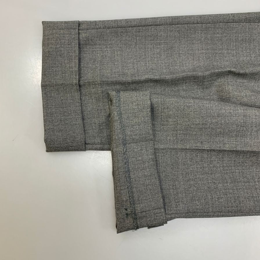ユニバーサルランゲージ×VITALE BARBERIS CANONICO スラックス カノニコ ウール 2タック ストラップ メンズ グレー サイズSS UNIVERSAL LANGUAGE 【AFB19】
