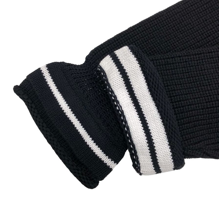 極美品◆ジバンシー フロントジップ ロゴ ニット カーディガン レディース ウール×カシミア サイズS ブラック GIVENCHY 【AFB24】