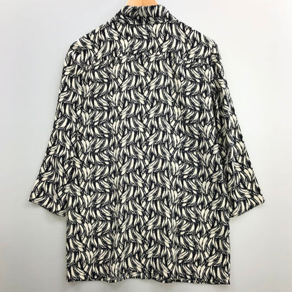 極美品◆プラダ 18SS 七分丈シャツ 総柄 シルク サイズ40 レディース PRADA 【AFB6】