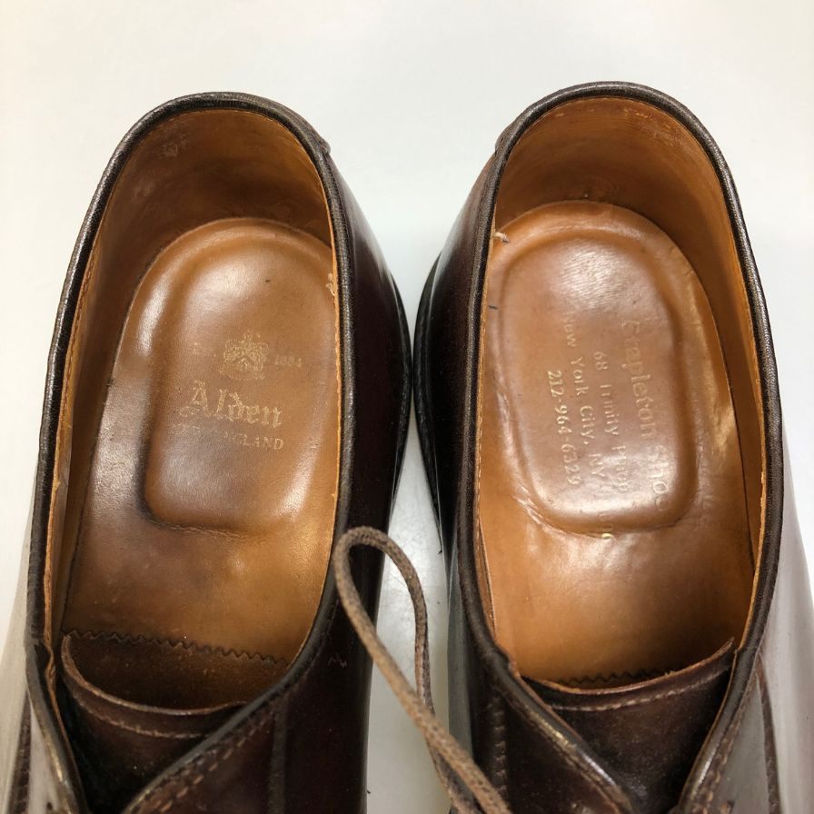 オールデン プレーントゥ 990 コードバン ブラウン メンズ サイズ10 ALDEN ビジネスシューズ 約28.0cm【LA】【中古】