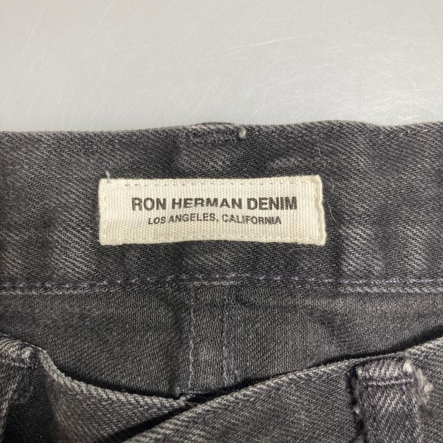ロン ハーマン デニム パンツ USA製 セルビッジ 赤耳 メンズ サイズ31 ブラック Ron Herman Denim 【AFB41】