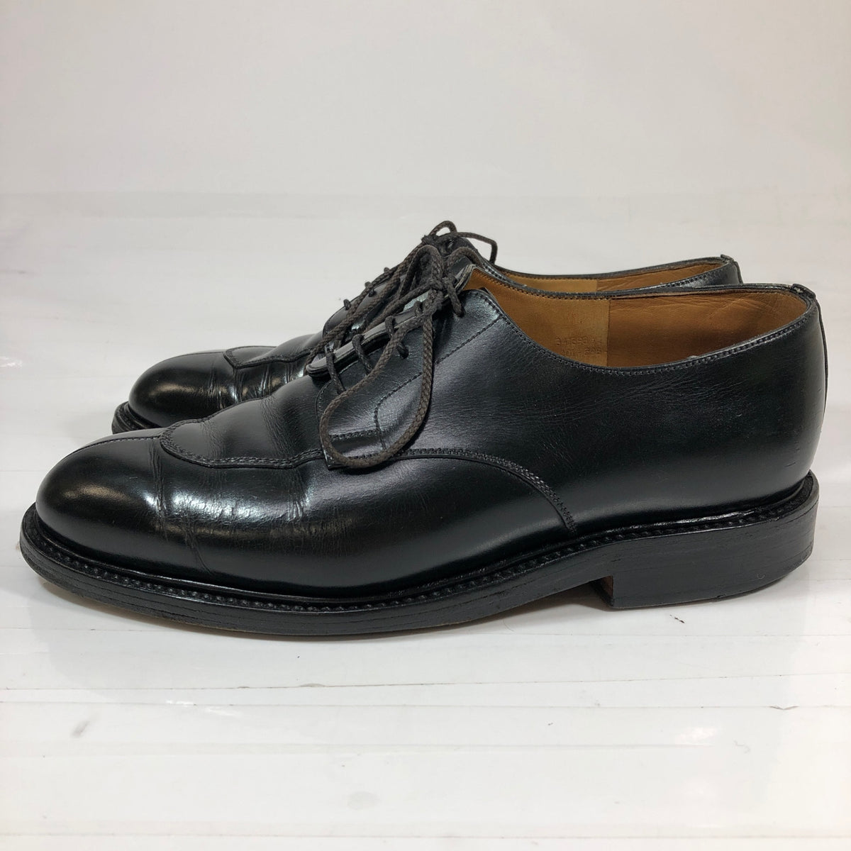 ジェイエムウエストン 598 ハーフハント ロジェ Uチップ ボックスカーフ ブラック UK5E メンズ J.M.WESTON Half Hunt Derby 約24.0cm【AFC32】