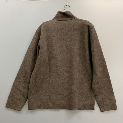 美品◆エルメネジルド ゼニア ニット ハーフジップ カシミア混 ブラウン メンズ サイズM Ermenegildo Zegna 【AFB11】