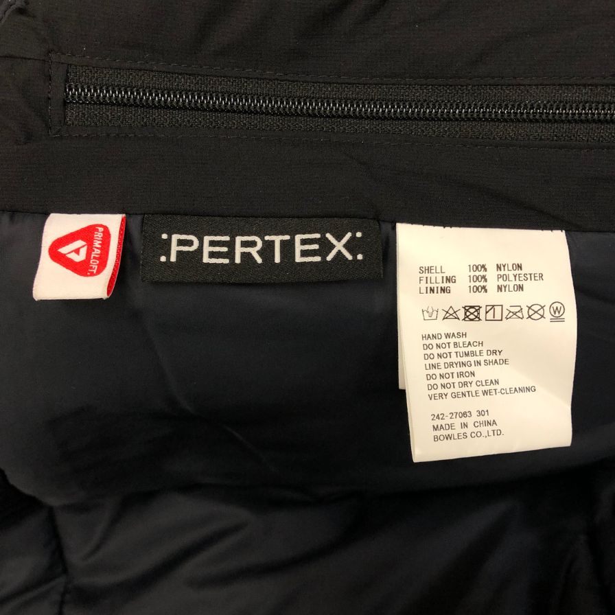 極美品◆ハイク エディション別注 パフジャケット 24AW PERTEXR PUFF JACKET ブラックナイロン 中綿 サイズ2 メンズ HYKE×Edition 【AFA8】
