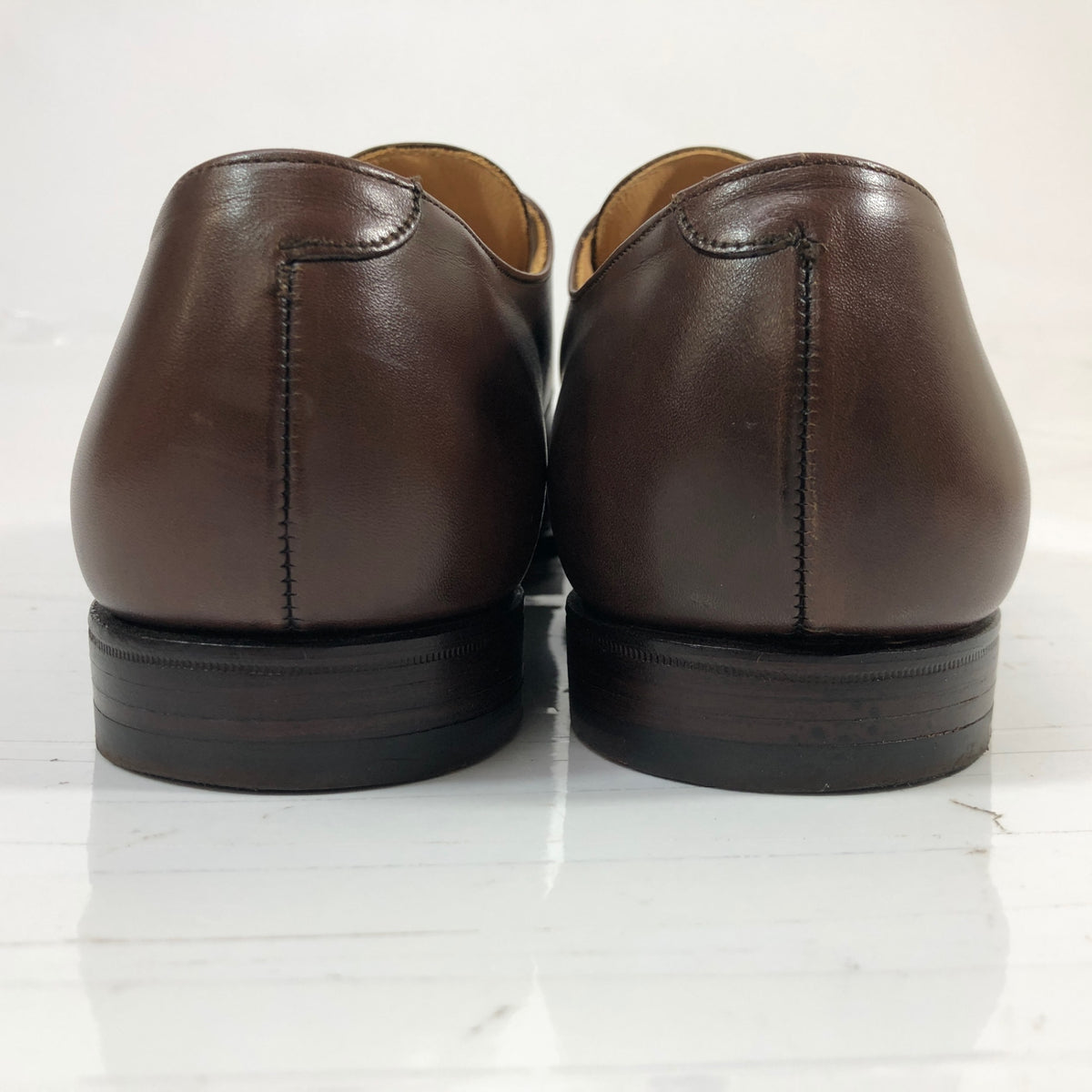 クロケット&ジョーンズ マルバーン シングルモンク カーフ ブラウン UK9.5E メンズ CROCKETT&JONES MALVERN ビジネスシューズ 約28.0cm【LA】【中古】