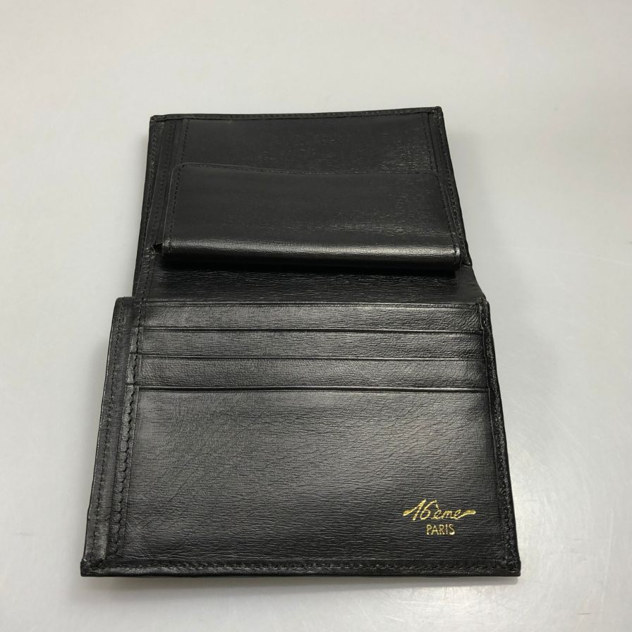 セイジエム パリ 二つ折り財布 レザー 総柄 レディース ゴールド金具16eme paris【AFI14】