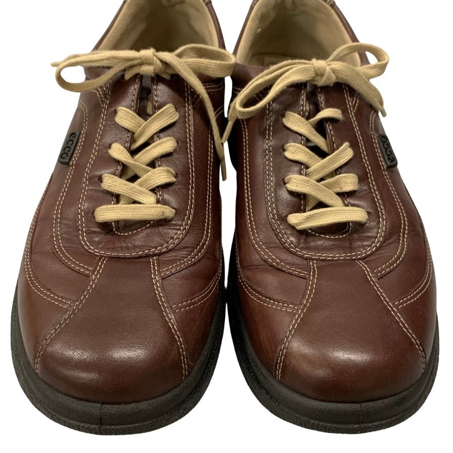 エコー レザースニーカー 5444 ブラウン サイズ27EEE ecco 約27.0cm【AFC43】