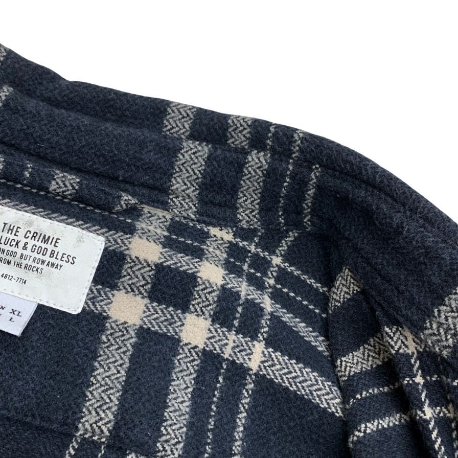 中古◆クライミー  チェック ネルシャツ メンズ サイズXL ネイビー THE CRIMIE 【AFB15】