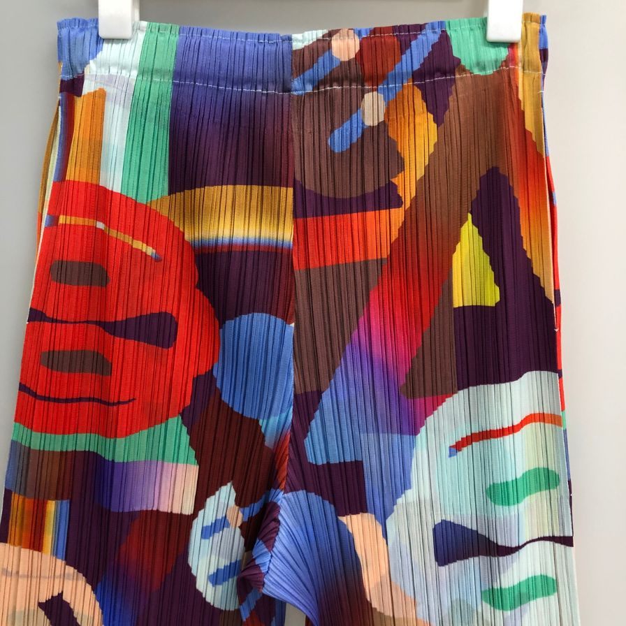 プリーツプリーズ パンツ PP61JF704 イッセイミヤケ ポリエステル 総柄 マルチカラー サイズ5 PLEATS PLEASE 【AFB43】