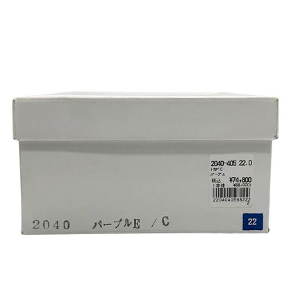 新宿屋 レザーパンプス トカゲ 2040-405 パープル 22cm レディース sinjukuya 約22.0cm【7-18】