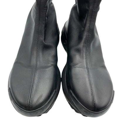 ジバンシー ジップ ブーツ バックジップ ゴム底 レディース サイズ37 ブラック GIVENCHY 約23.5cm【AFC1】