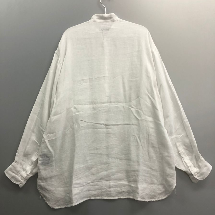 極美品◆コモリ 26SS リネンWクロス プルオーバーシャツ ホワイト メンズ サイズ2 D01-02009 COMOLI 【AFB13】
