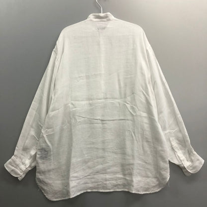 極美品◆コモリ 26SS リネンWクロス プルオーバーシャツ ホワイト メンズ サイズ2 D01-02009 COMOLI 【AFB13】
