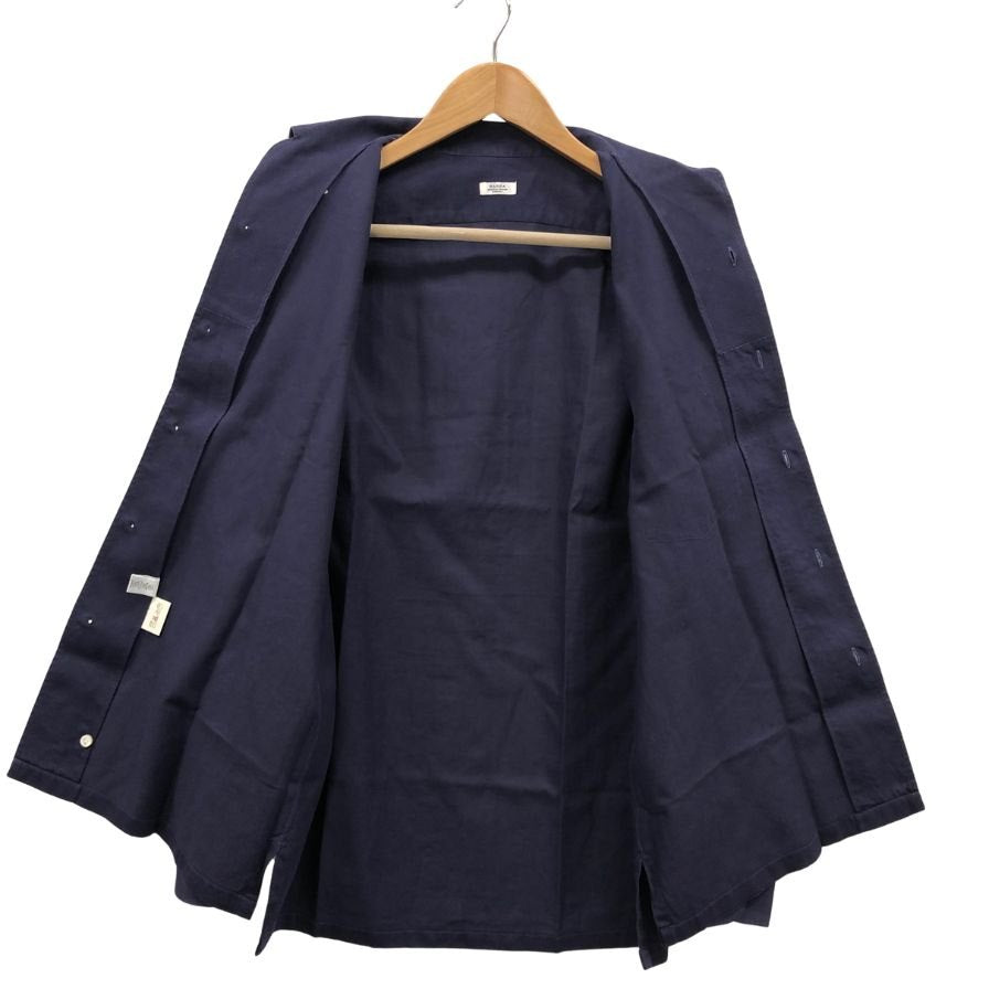 極美品◆バルバ 長袖シャツ ネイビー サイズ40 メンズ BARBA 【AFB45】