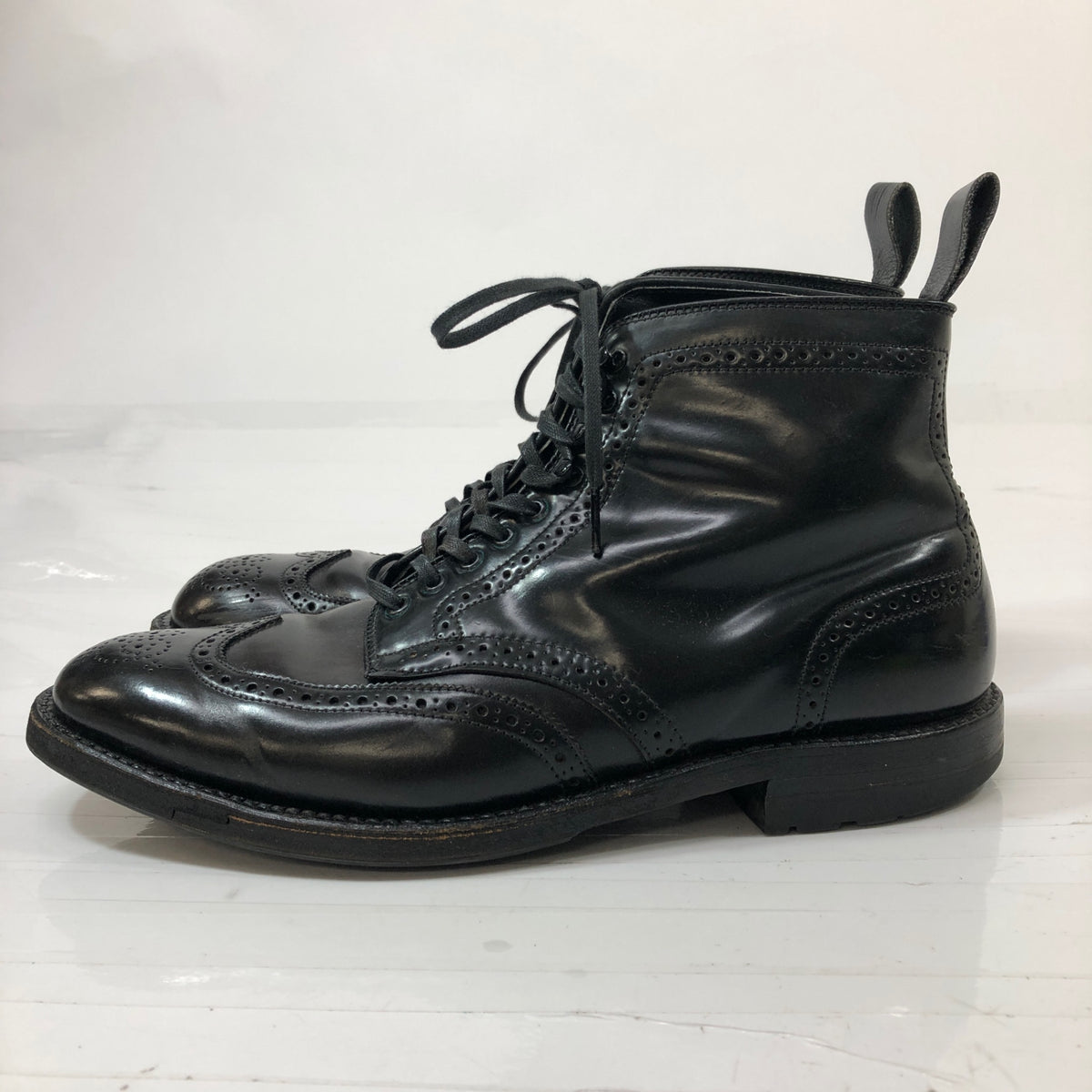 オールデン ブーツ 44607HC フルブローグ コマンドソール コードバン ブラック サイズUS8.5D メンズ ALDEN 約26.5cm【AFC51】