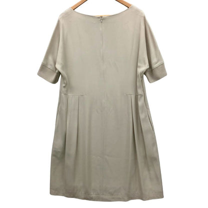 美品◆ファビアナフィリッピ 半袖ワンピース アイボリー レディース サイズ44 Fabiana Filippi 【AFB46】