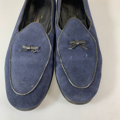 ユナイテッドアローズ ベルジャンシューズ  スエード ネイビー  サイズ40 UNITED ARROWS 約25.0cm【YB2】