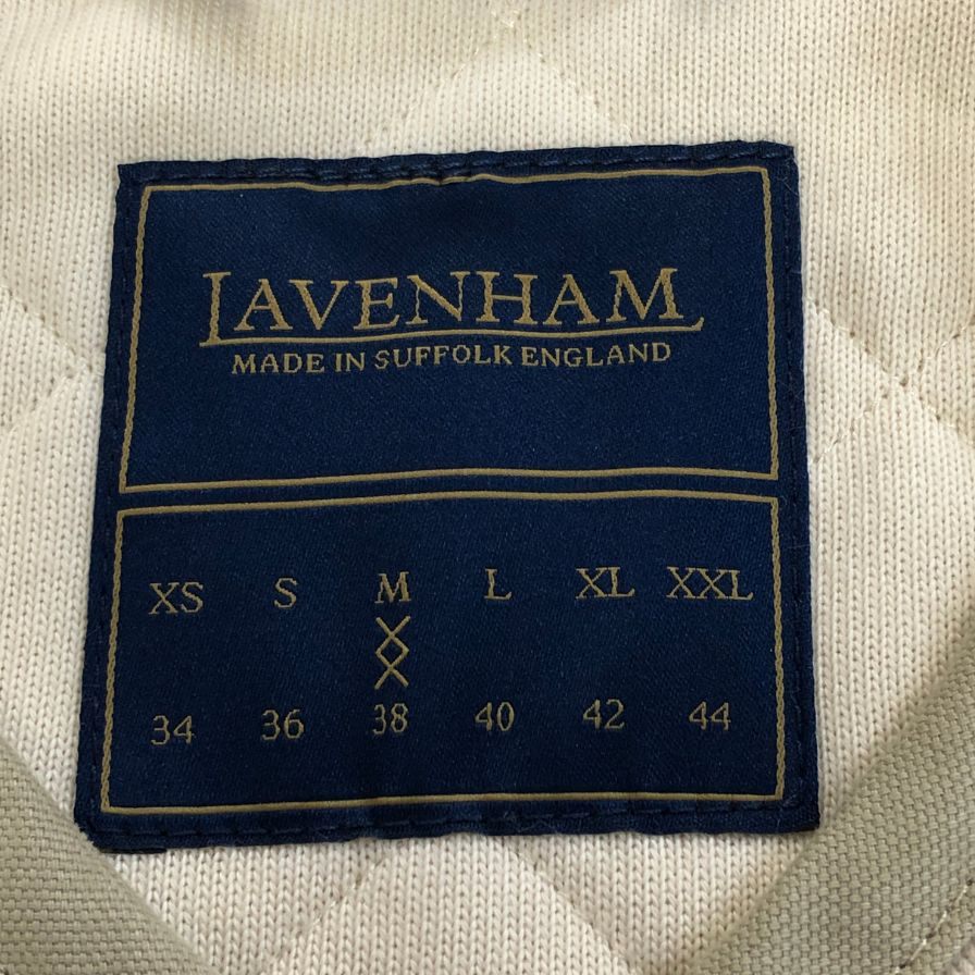 極美品◆ラベンハム キルティングべスト SLJ4038 イギリス製 ホワイト サイズ38・M LAVENHAM 【AFB2】