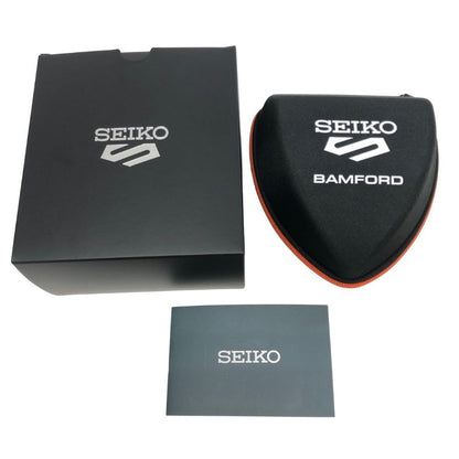 セイコー バンフォード コラボ 腕時計 自動巻 5スポーツ SBSA315 シルバー 青文字盤 SEIKO BAMFORD【AFI5】