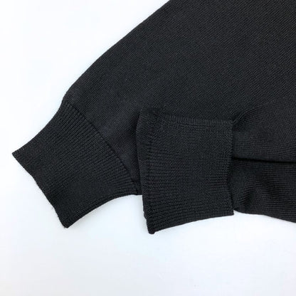 極美品◆フィリッププレイン カーデイガン スカルビジュー ウール100% レディース サイズL ブラック Philipp Plein 【AFB31】