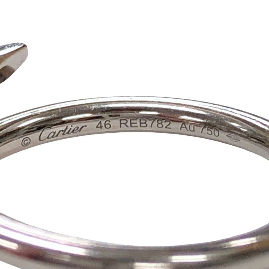 カルティエ リング ジュスト アンクル プラチナ AU750 レディース シルバー サイズ46  Cartier