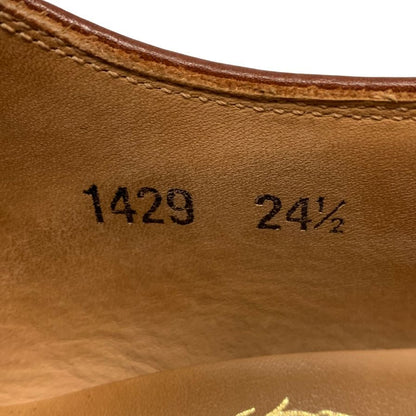 スコッチグレイン コンビシューズ 1429 直営店限定モデル レザー メンズ サイズ24.5 ブラウン グリーン SCOTCH GRAIN 約24.5cm【AFC41】