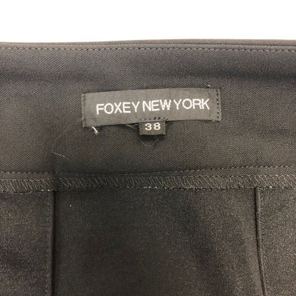 フォクシ―ニューヨーク スカート 20249 ポリエステル タック ジップ ブラック サイズ38 FOXEY NEWYORK【AFB10】