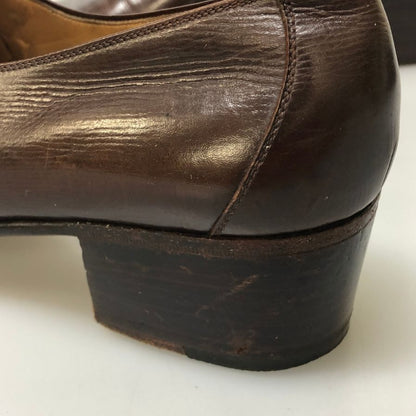タニノクリスチー レザーシューズ スリッポン プレーントゥ ブラウン サイズ5.5 メンズ TANINO CRISCI 約24.0cm【AFC36】