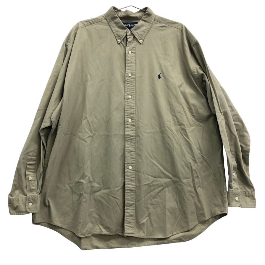 美品◆ラルフローレン ボタンダウンシャツ 90S BLAKE グリーン メンズ サイズXXL Ralph Lauren 【AFB10】