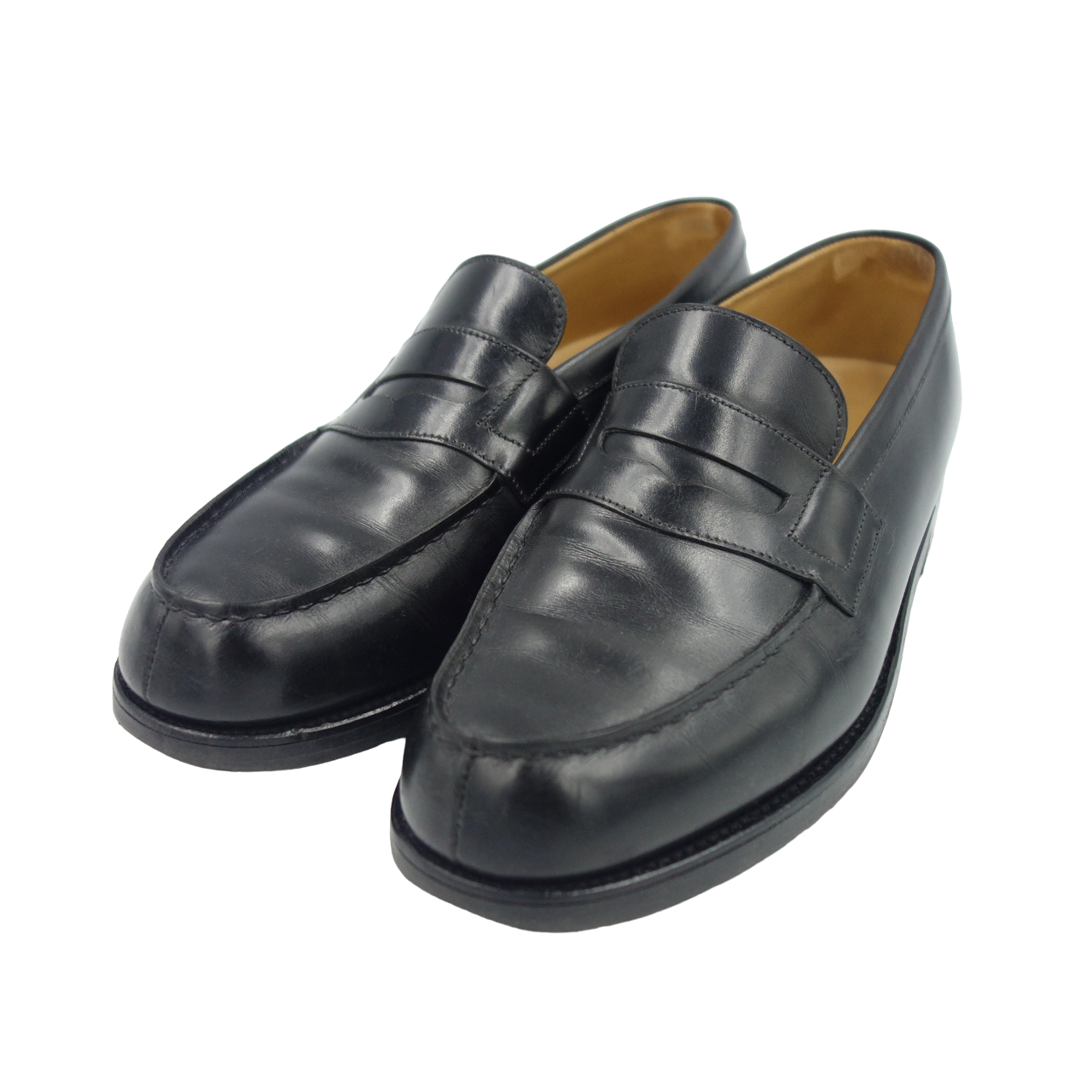 Good condition◆JM Weston leather shoes signature loafers 180 black men's size 5D JMWESTON [LA] 