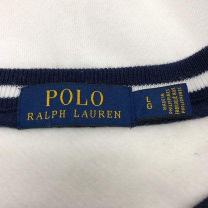 美品◆ポロ ラルフローレン 国内正規 エンブレム トップス 裏起毛 トレーナー メンズ サイズL ホワイト Polo Ralph Lauren 【AFB43】