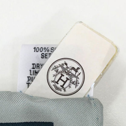 エルメス スカーフ カレ90 TOUS EN SELLE すべては鞍の中に ブルー系 レディース HERMES【AFI21】