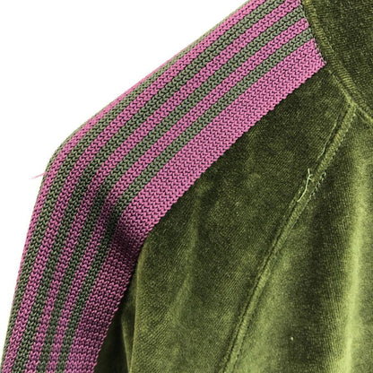 極美品◆ニードルス 21AW トラックジャケット ベロア グリーン×パープル メンズ サイズL J0227 Needles 【AFB3】