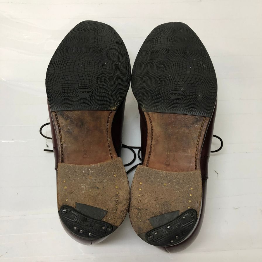 クロケット&ジョーンズ 6105 ウェイブリッジ ウイングチップ カーフ バーガンディ UK5.5E 360ラスト メンズ CROCKETT&JONES WEYBRIDGE ビジネスシューズ 約24.5cm【LA】【中古】