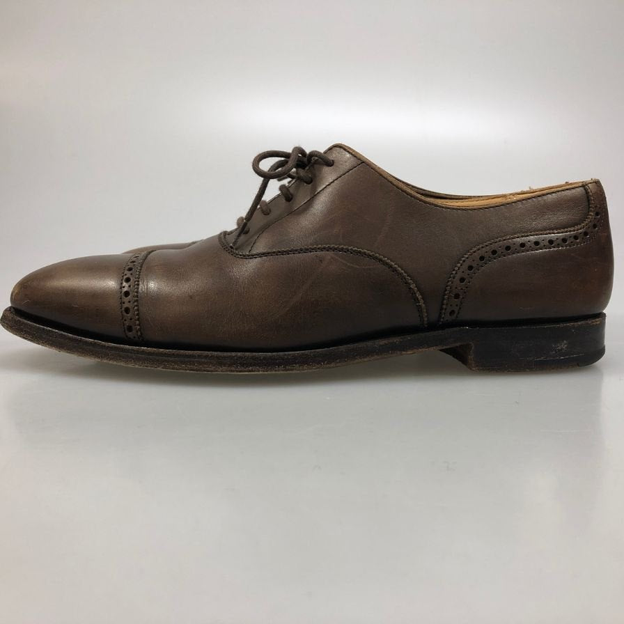 クロケット&ジョーンズ Fairford パンチドキャップトゥ ブラウン サイズUK6.5E  Crockett & Jones ビジネスシューズ 約25.0cm【LA】【中古】