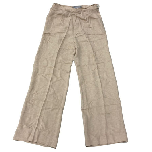 マックスマーラ パンツ サイドジップ タック リネン混 サイズ42 ブラウン系 レディース MaxMara 【AFB33】