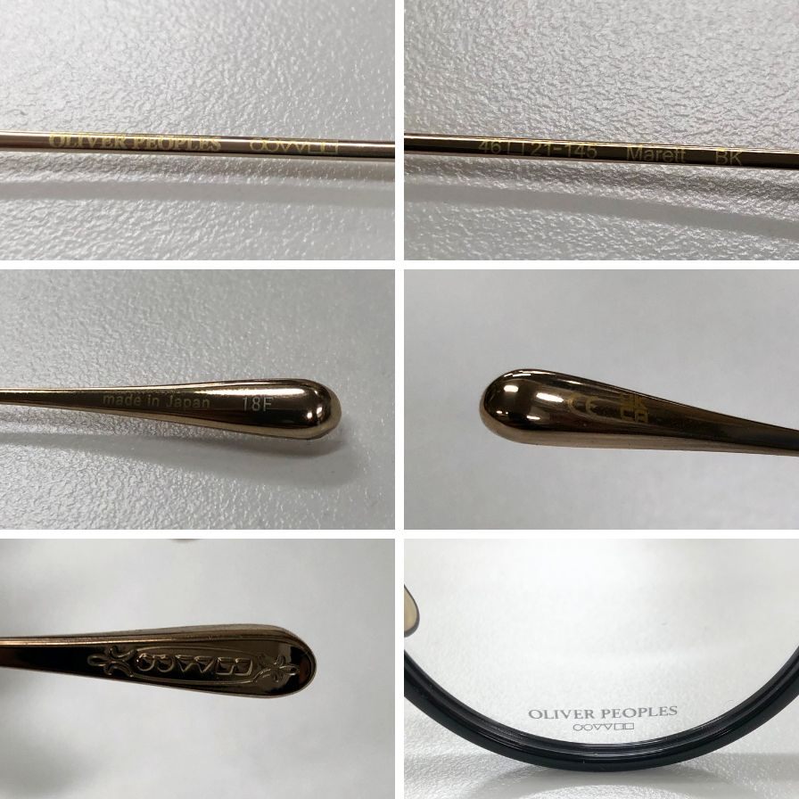 オリバーピープルズ メガネ marett ブラック×ゴールド OLIVER PEOPLES【AFI15】