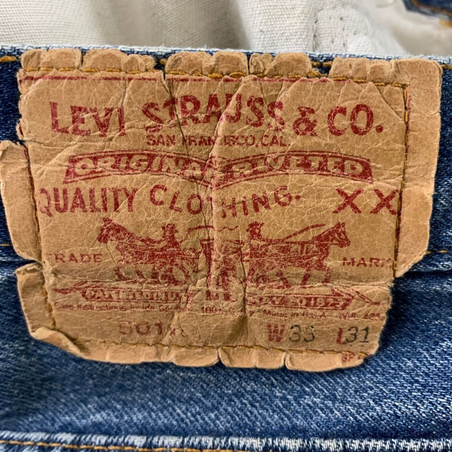 リーバイス デニムパンツ 501 90年代 USA製 エルパソ工場 ボタン裏524 インディゴ メンズ サイズW33 LEVI’S 【AFB33】