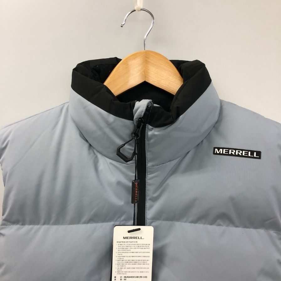 極美品◆メレル ダウンベスト  ジップ ブルー系 サイズ95 MERRELL 【AFB48】