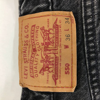 リーバイス デニム 550 90S ボタン裏532 USA製 ブラック メンズ W36 L34 LEVI’S 【AFB44】