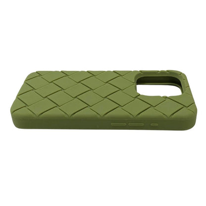 ボッテガヴェネタ iPhoneケース iPhone15Pro ラバー イントレチャート カーキ系 BOTTEGA VENETA【AFI27】【中古】