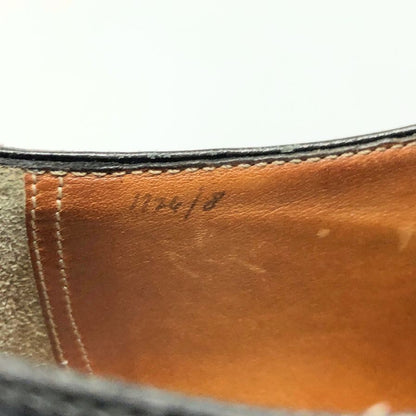 レクレルール ノルウィージャン プレーントゥー コードバン メンズ サイズ 8 ブラック LECLAIREUR 約26.5cm【AFC36】