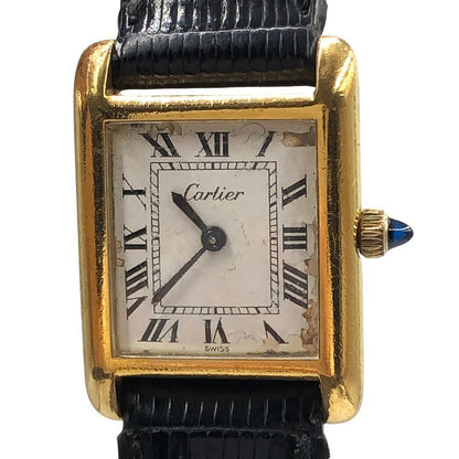 カルティエ マストタンク 腕時計 レディース 手巻き 18K GOLD ELECTROPLATED スイスメイド ゴールド Cartier【AFI8】