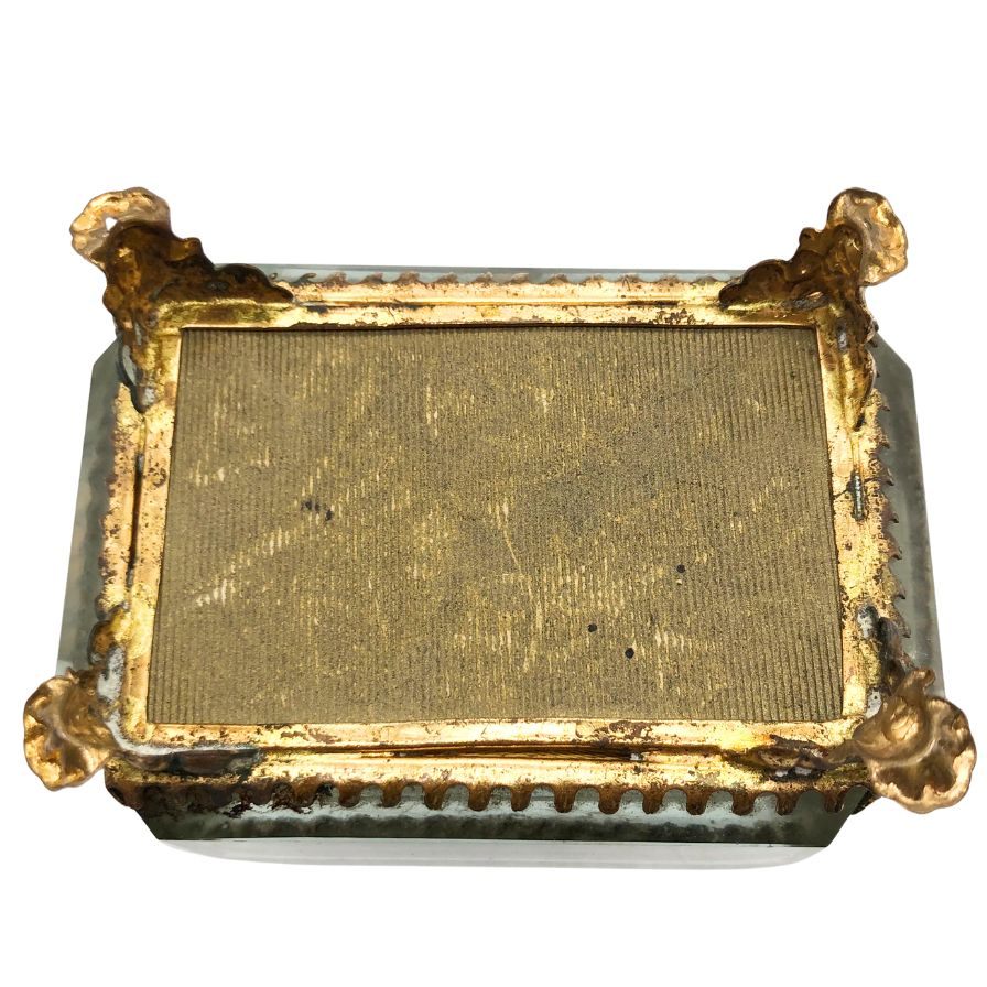 フランスアンティーク ジュエリーケース ガラス フック 小物入れ 1900年代【AFI4】【中古】
