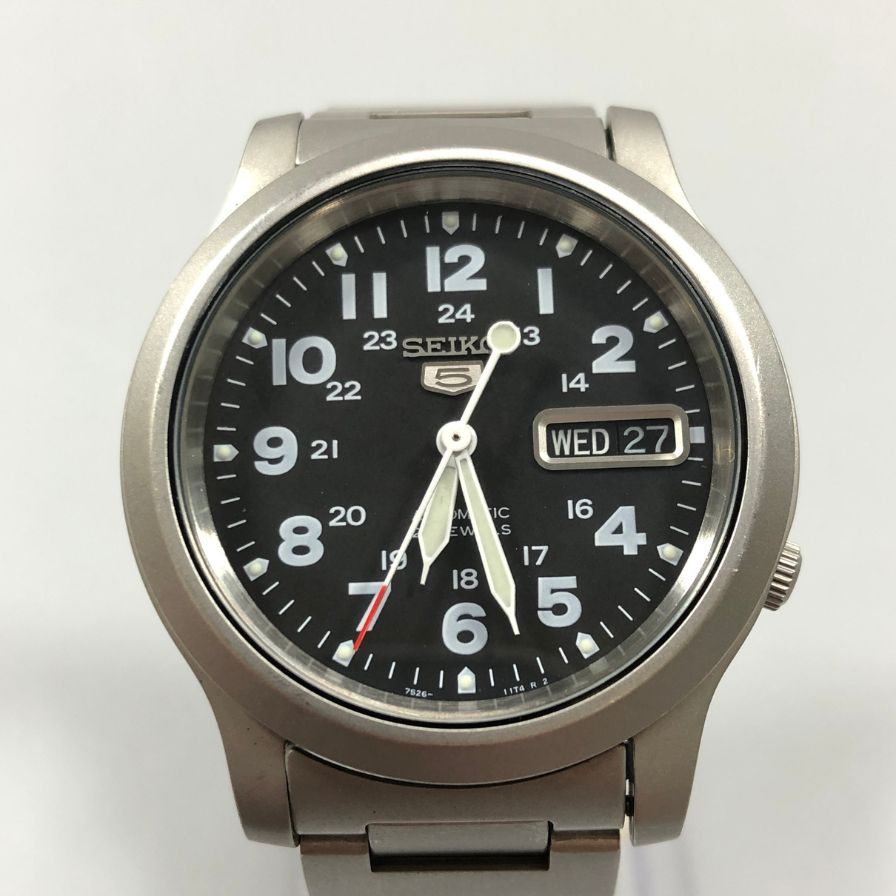 セイコー 7S26 02J0 自動巻き デイデイト メンズ water resistant SEIKO【AFI15】