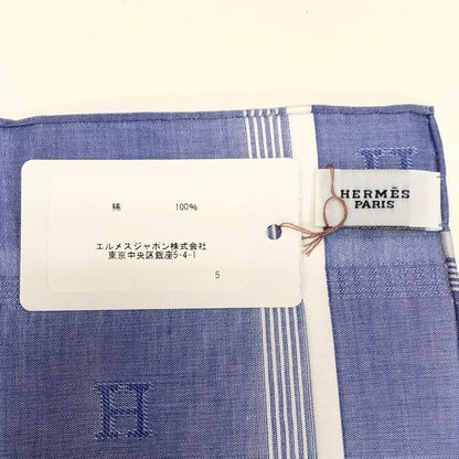 エルメス ハンカチ コットン100% ブルー系 レディース HERMES