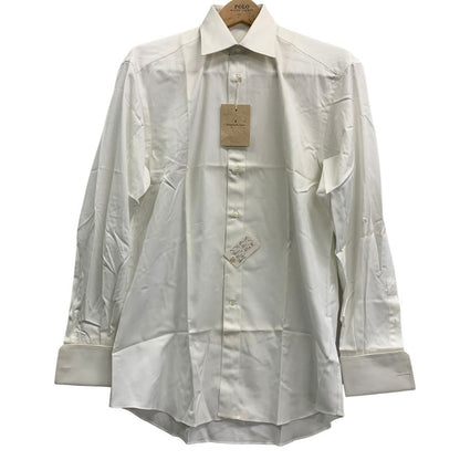 新品同様◆エルメネジルドゼニア 長袖ドレスシャツ カフス用 ホワイト サイズ39/15.5 Ermenegildo Zegna 【AFB2】