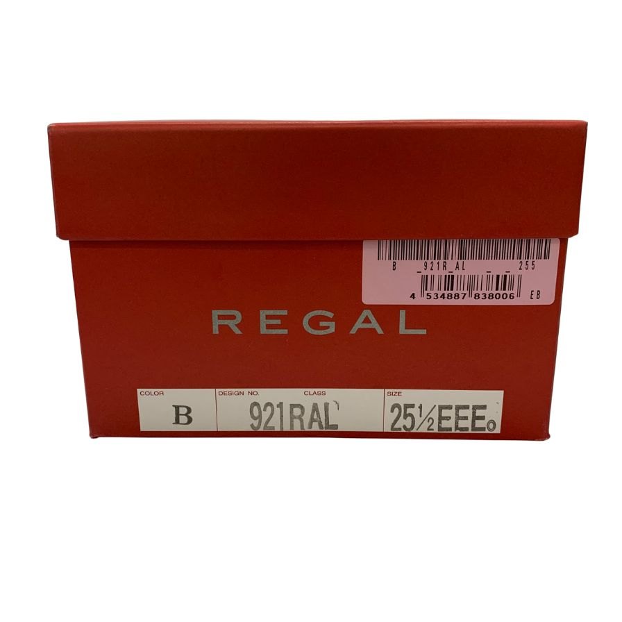 中古◆リーガル レザーシューズ 921RAL 内羽根 ストレートチップ サイズ25.5 ブラック メンズ REGAL【AFD12】