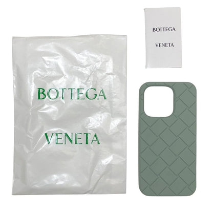ボッテガヴェネタ iPhoneケース iPhone15Pro ラバー イントレチャート グリーン系 BOTTEGA VENETA【AFI27】【中古】